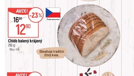 Chléb balený krájený