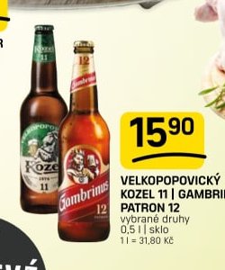 VELKOPOPOVICKÝ KOZEL 11 | GAMBRINUS PATRON 12
