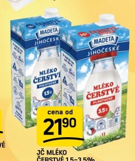 JČ Mléko čerstvé 1,5–3,5%