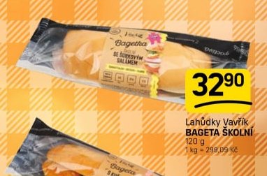 Lahůdky Vavřík BAGETA ŠKOLNÍ - FLOP aktualniletaky.eu