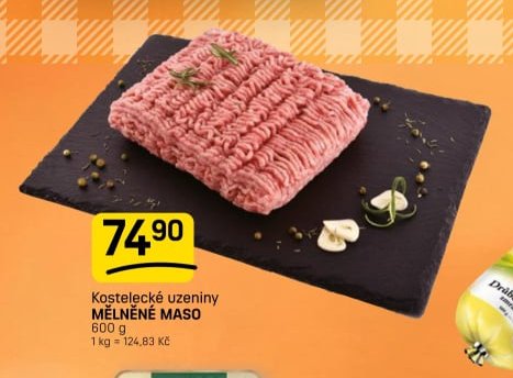 Kostelecké uzeniny MĚLNĚNÉ MASO - FLOP aktualniletaky.eu