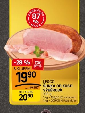 LE&CO ŠUNKA OD KOSTI VÝBĚROVÁ