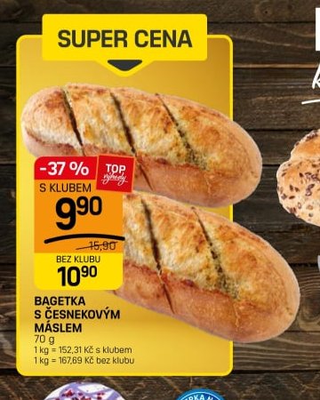 Bagetka s česnekovým máslem - FLOP TOP aktualniletaky.eu