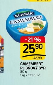 CAMEMBERT PLÍSŇOVÝ SÝR