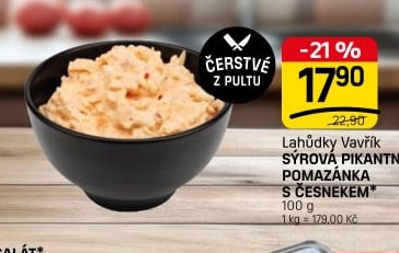 Lahůdky Vavřík Sýrová pikantní pomazánka s česnekem