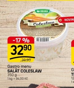 Gastro menu Salát Coleslaw