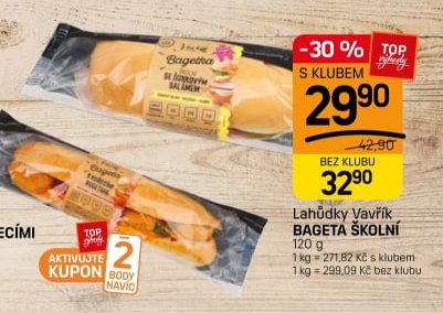 Lahůdky Vavřík Bageta školní