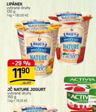 JČ NATURE JOGURT vybrané druhy 150 g - FLOP TOP aktualniletaky.eu