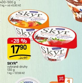 SKYR* vybrané druhy 130 g - FLOP TOP aktualniletaky.eu