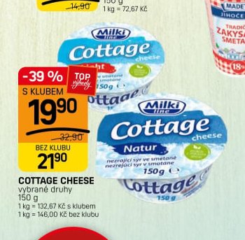 COTTAGE CHEESE vybrané druhy 150 g - FLOP TOP aktualniletaky.eu