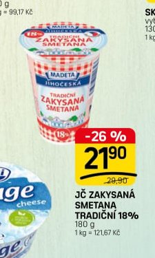 JČ ZAKYSANÁ SMETANA TRADIČNÍ 18% 180 g - FLOP TOP aktualniletaky.eu