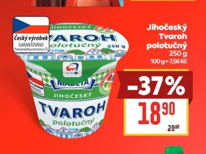 Jihočeský Tvaroh polotučný