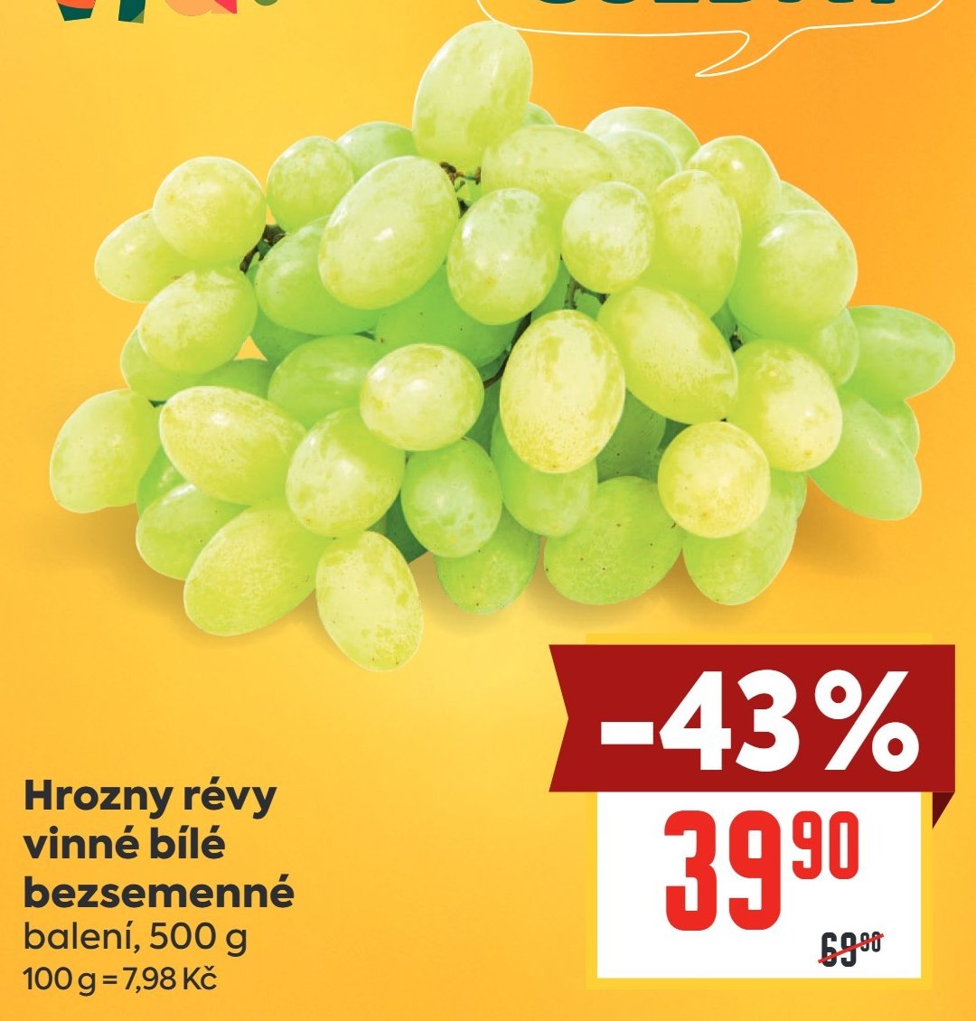 Hrozny révy vinné bílé bezsemenné