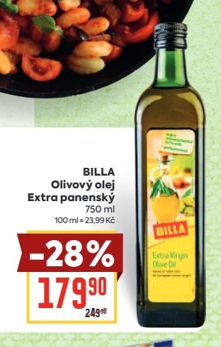 BILLA Olivový olej Extra panenský - BILLA aktualniletaky.eu