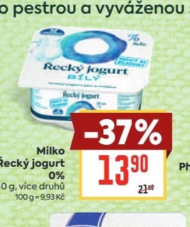 Milko Řecký jogurt 0% - BILLA aktualniletaky.eu