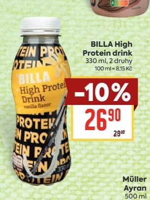 BILLA High Protein drink - BILLA aktualniletaky.eu