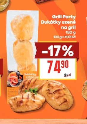 Grill Party Dukátky uzené na gril 180 g - BILLA aktualniletaky.eu
