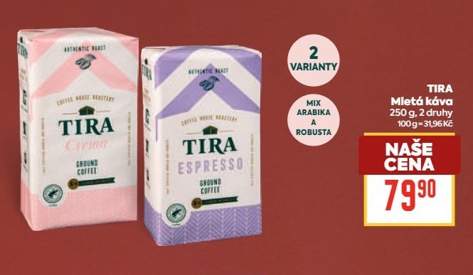 Tira mletá káva 250 g - BILLA aktualniletaky.eu