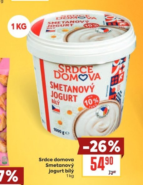 Srdce domova Smetanový jogurt bílý 1 kg - BILLA aktualniletaky.eu
