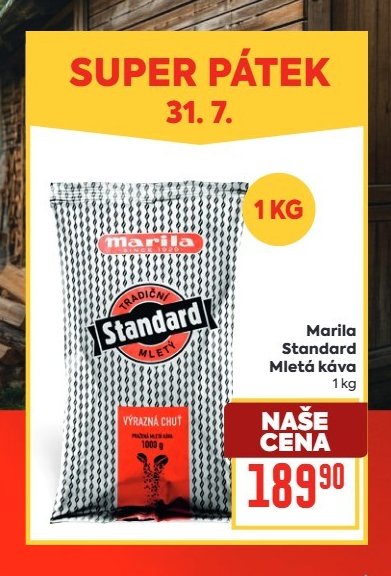 Marila Standard Mletá káva 1 kg - BILLA aktualniletaky.eu