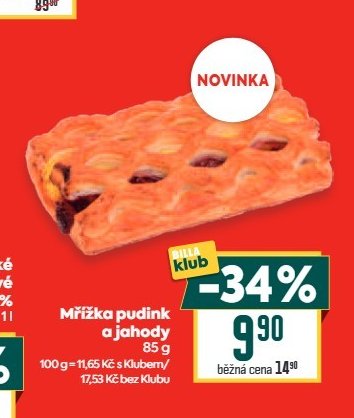 Mřížka pudink a jahody - BILLA aktualniletaky.eu