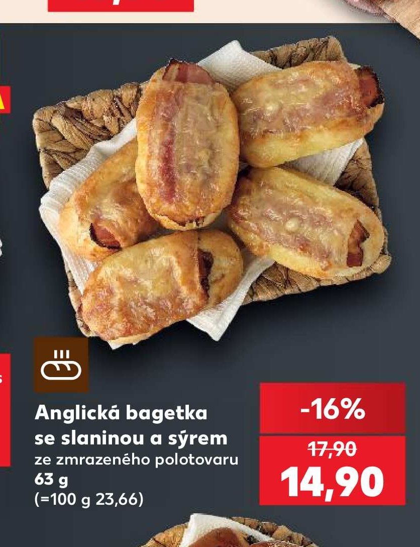 Anglická bagetka se slaninou a sýrem - Kaufland aktualniletaky.eu