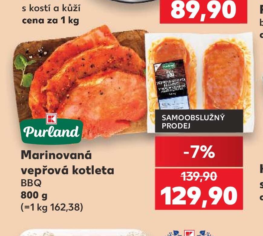 Purland marinovaná vepřová kotleta BBQ - Kaufland aktualniletaky.eu