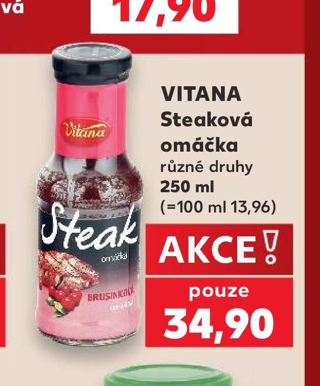 VITANA Steaková omáčka různé druhy - Kaufland aktualniletaky.eu