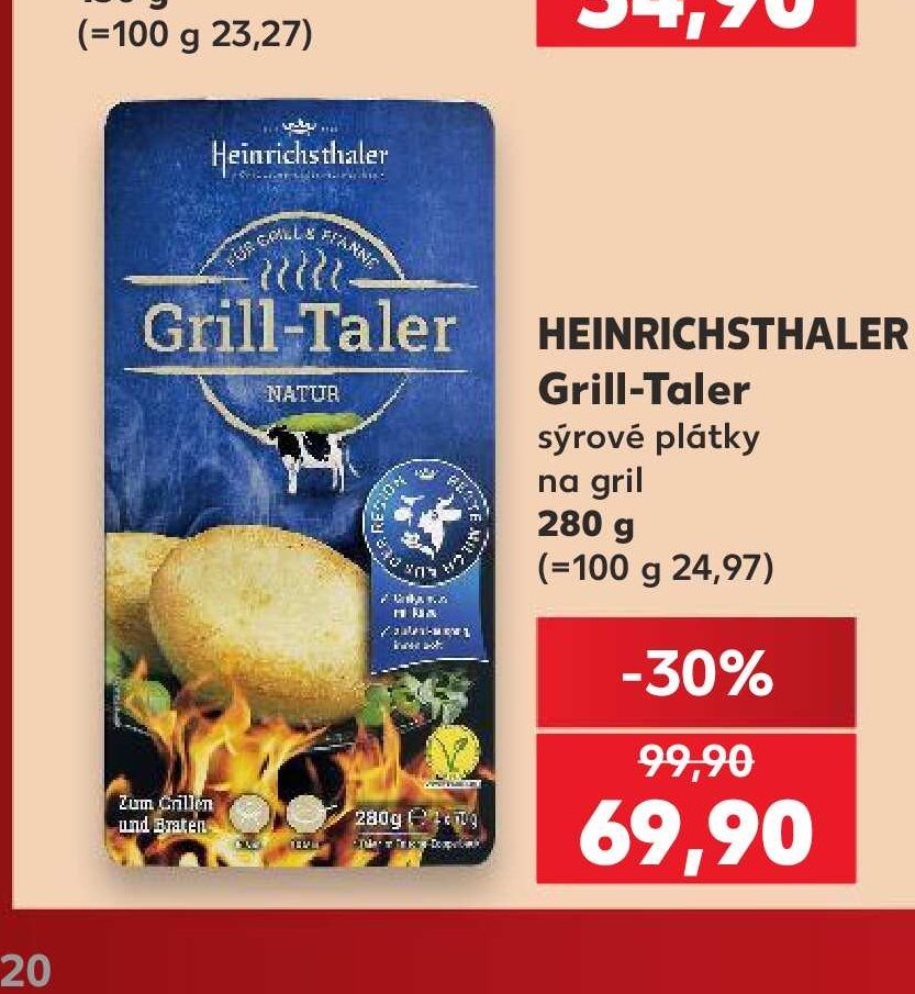 HEINRICHSTHALER Grill-Taler sýrové plátky na gril - Kaufland aktualniletaky.eu