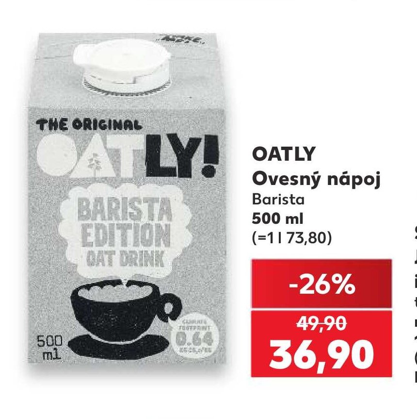 OATLY Ovesný nápoj Barista 500 ml - Kaufland aktualniletaky.eu