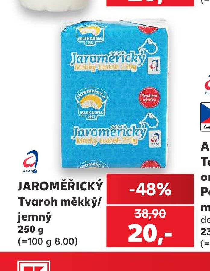 JAROMĚŘICKÝ Tvaroh měkký