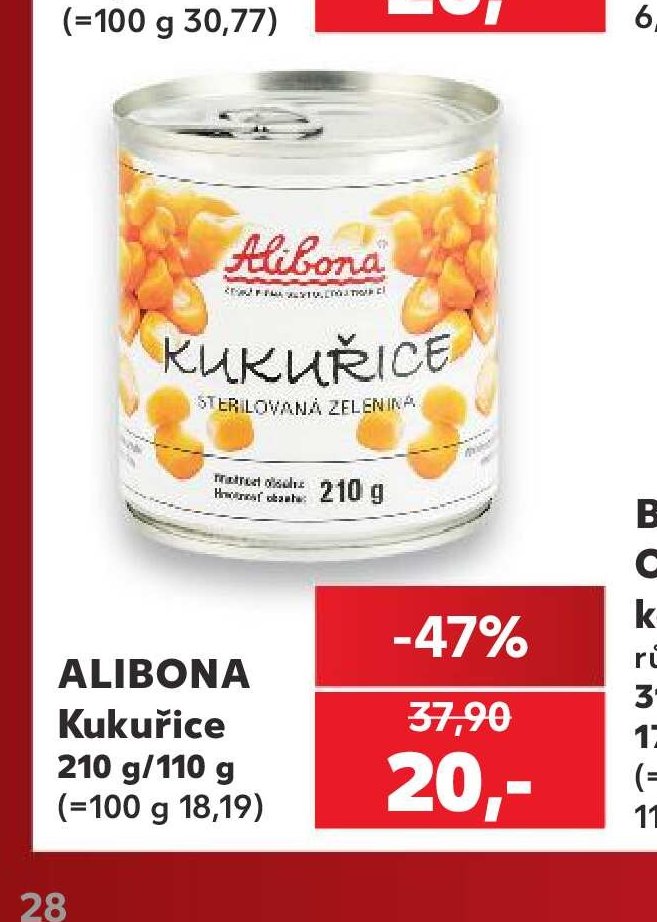 ALIBONA Kukuřice 210 g/110 g - Kaufland aktualniletaky.eu