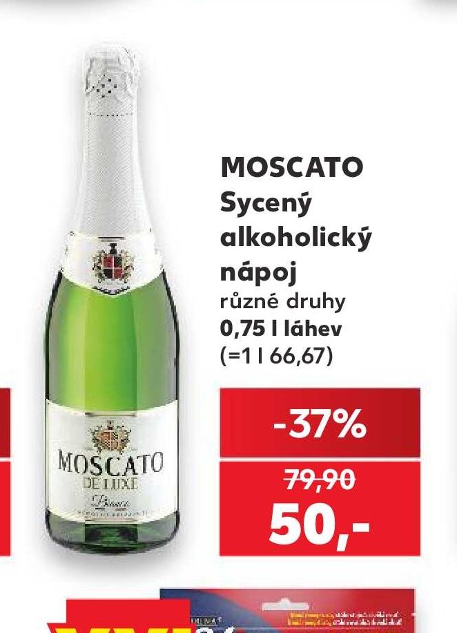 MOSCATO Sycený alkoholický nápoj - Kaufland aktualniletaky.eu