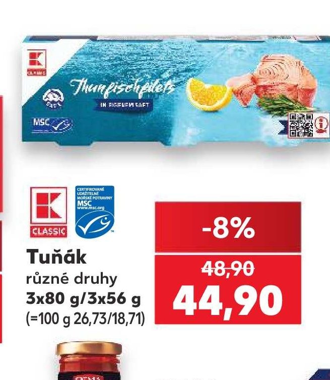 Tuňák různé druhy 3x80 g - Kaufland aktualniletaky.eu