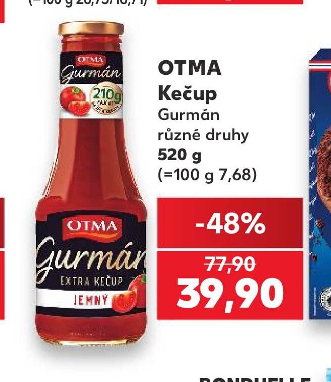 Otma Kečup Gurmán různé druhy 520 g