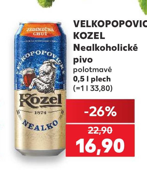 Velkopopovický Kozel Nealkoholické pivo