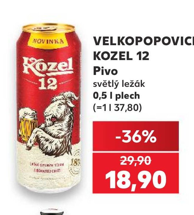 Velkopopovický Kozel 12 Pivo