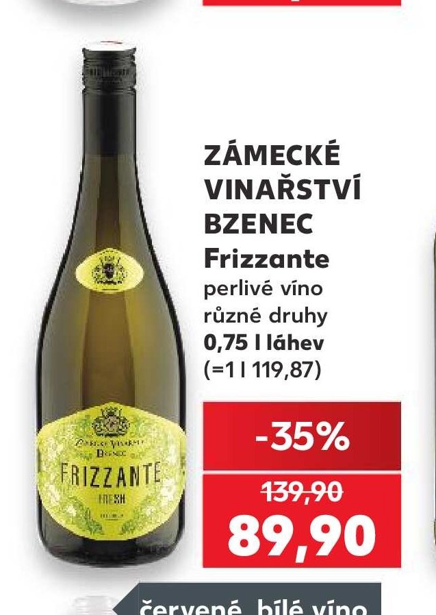 Zámecké vinařství Bzenec Frizzante - Kaufland aktualniletaky.eu