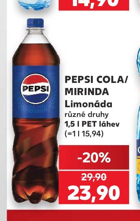 Pepsi Cola / Mirinda Limonáda - Kaufland aktualniletaky.eu