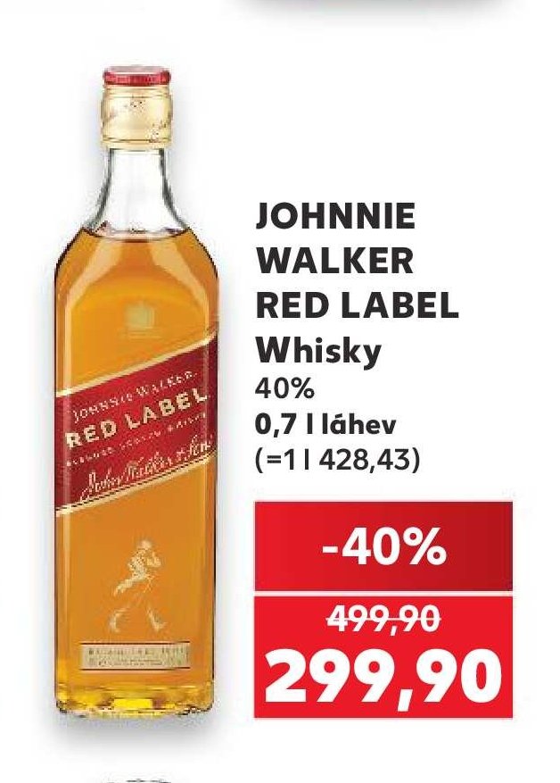 JOHNNIE WALKER RED LABEL Whisky - Kaufland aktualniletaky.eu