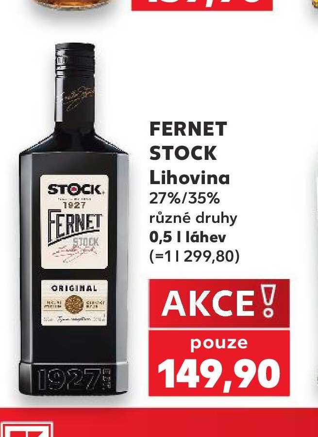 FERNET STOCK Lihovina - Kaufland aktualniletaky.eu