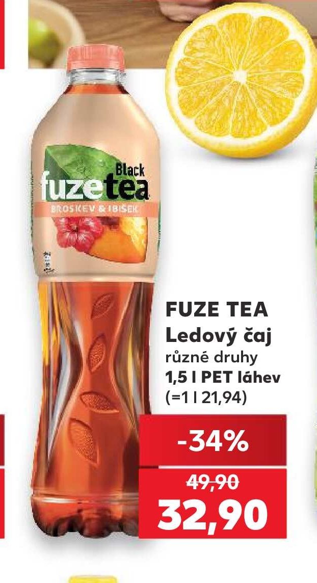 FUZE TEA Ledový čaj různé druhy 1,5 l PET láhev - Kaufland aktualniletaky.eu