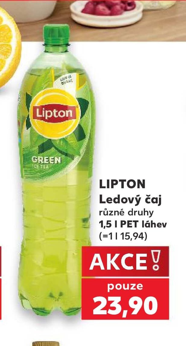 LIPTON Ledový čaj různé druhy 1,5 l PET láhev - Kaufland aktualniletaky.eu