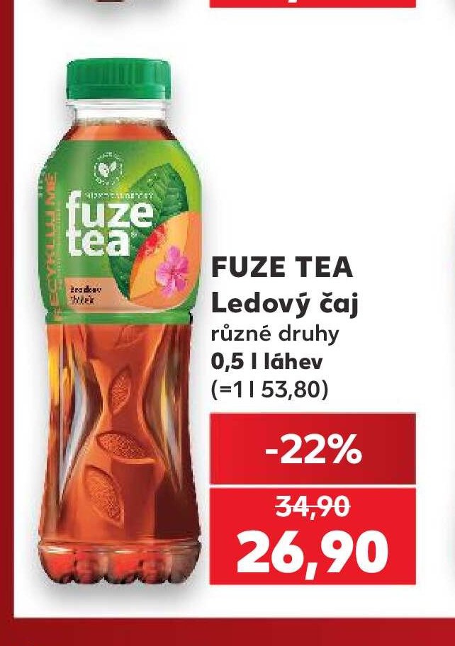 FUZE TEA Ledový čaj různé druhy 0,5 l láhev - Kaufland aktualniletaky.eu