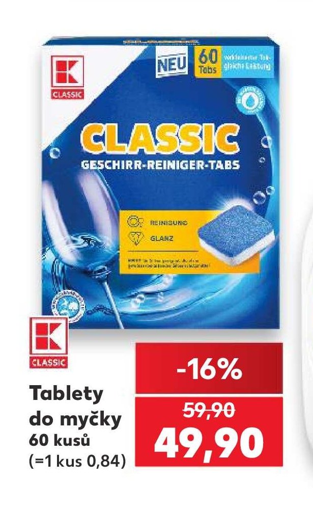 Classic tablety do myčky 60 kusů - Kaufland aktualniletaky.eu