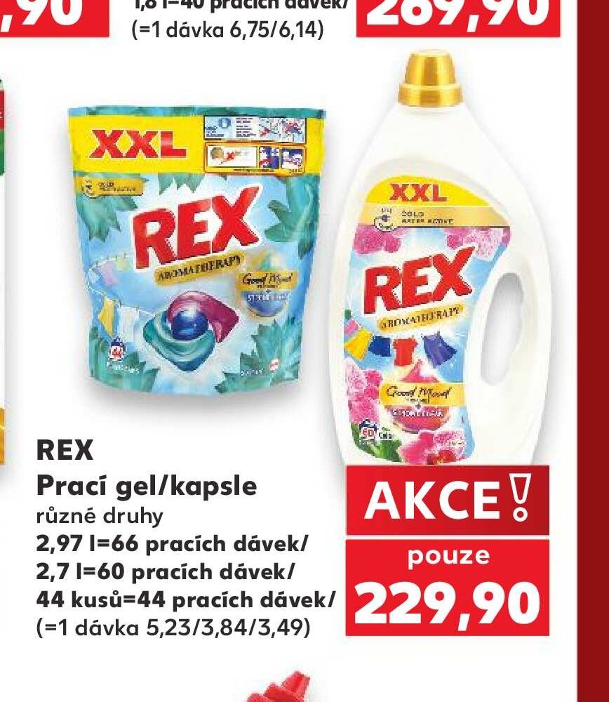 Rex prací gel/kapsle 2,7 l/44-66 kusů - Kaufland aktualniletaky.eu