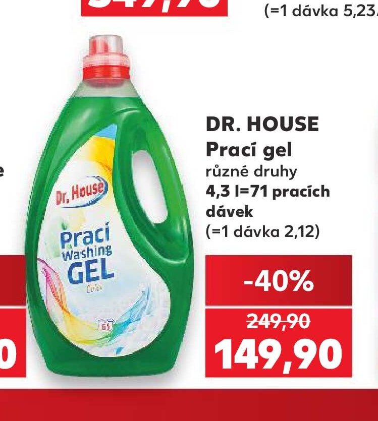 Dr. House prací gel 4,3 l - Kaufland aktualniletaky.eu