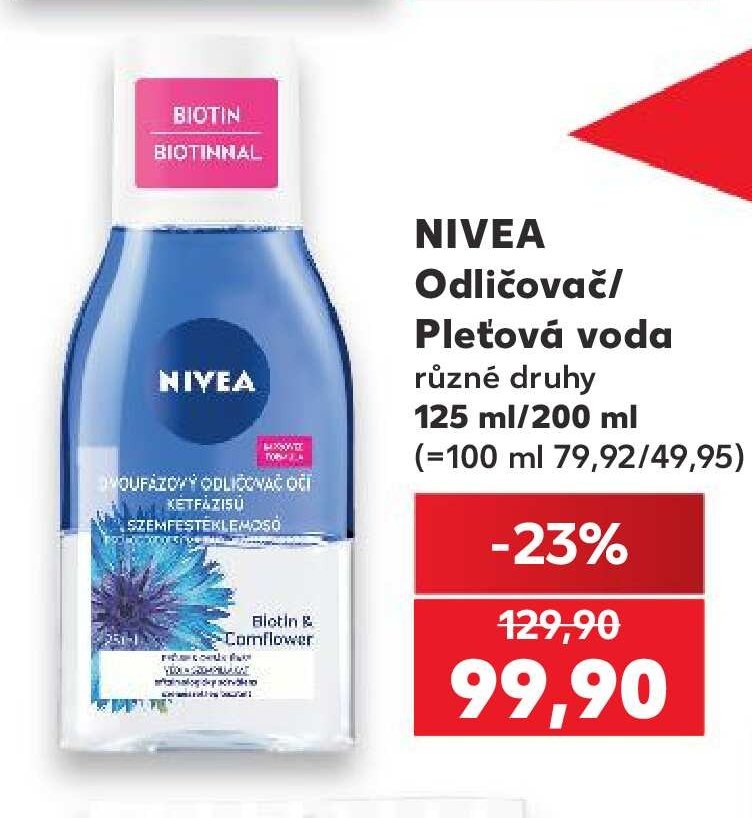 NIVEA Odličovač/Pleťová voda různé druhy 125 ml/200 ml - Kaufland aktualniletaky.eu