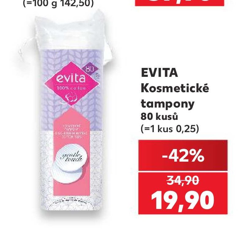 EVITA Kosmetické tampony 80 kusů - Kaufland aktualniletaky.eu