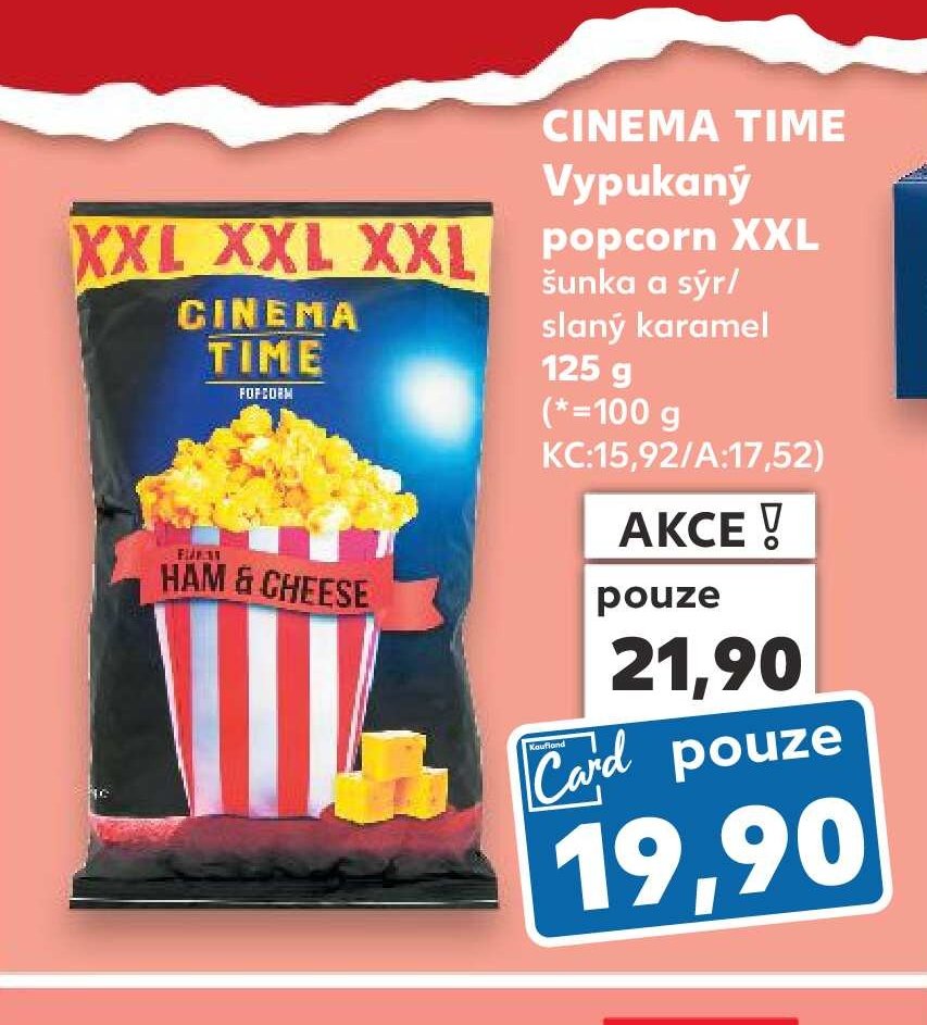 CINEMA TIME Vypukaný popcorn XXL - Kaufland aktualniletaky.eu